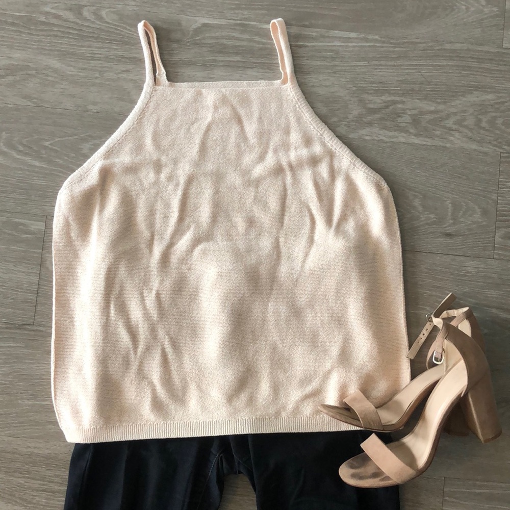 Prologue Light Pink Bubble Sweater Tank